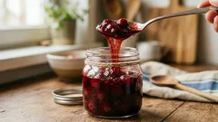 Tässä kirsikkahillossa on vähemmän sokeria – ja se sakeutuu luonnollisesti itsestään